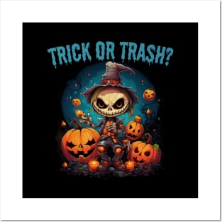 Trick or trash? halloween night Posters and Art